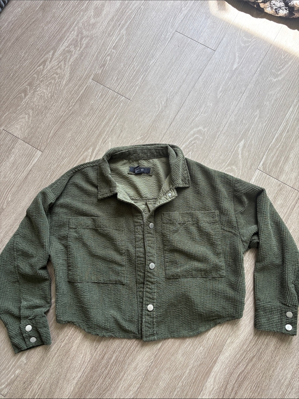 Forever 21 Olive Green Corduroy boxy fit Jacket